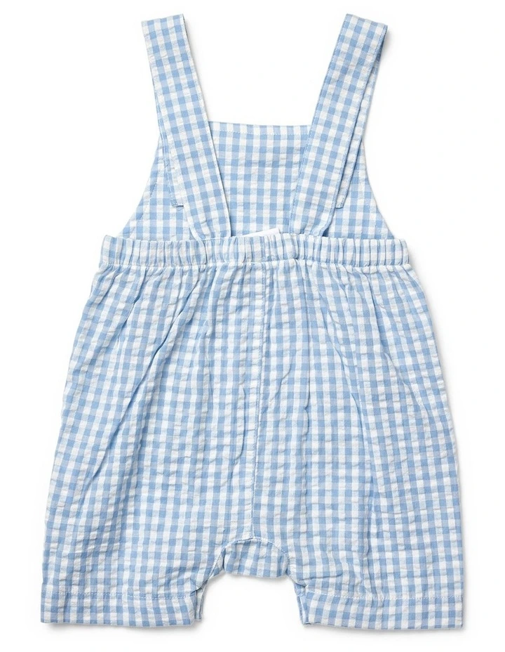Sunday Funday Gingham Check Woven Overalls image 2