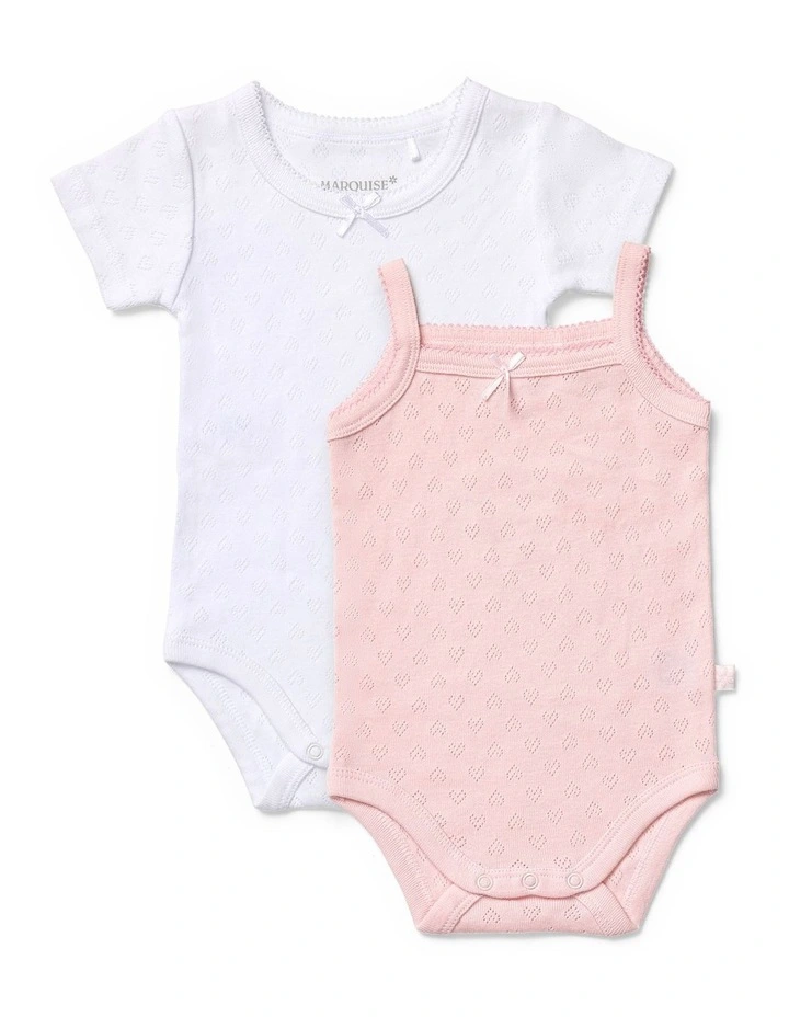 Everyday Essentials 2 Pack Pointelle Mixed Bodysuit Pack image 1