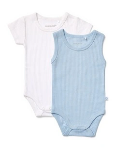 Everyday Essentials 2 Pack Drop Needle Mixed Bodysuit Pack