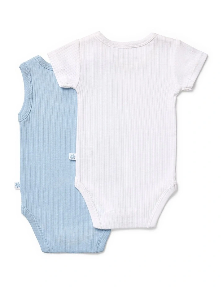 Everyday Essentials 2 Pack Drop Needle Mixed Bodysuit Pack image 2
