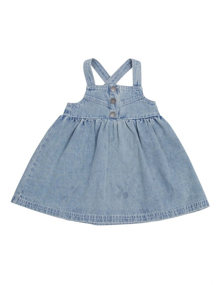 Indigo Pinafore (Size 0-5) in Denim image 1