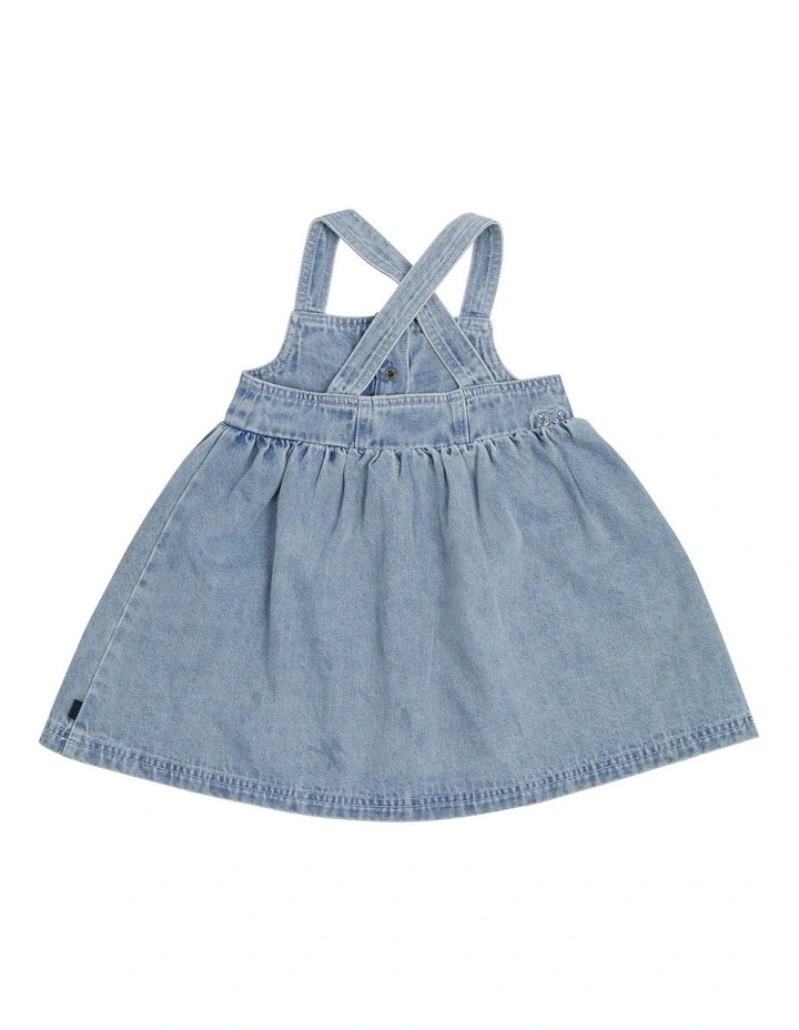 Indigo Pinafore (Size 0-5) in Denim image 3