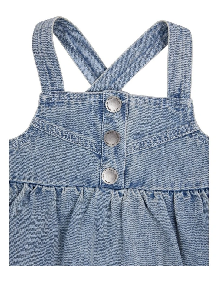 Indigo Pinafore (Size 0-5) in Denim image 4