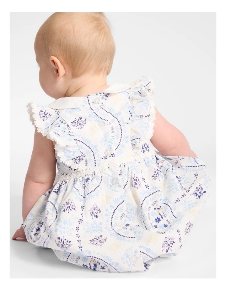 Printed Dress in Blue image 2