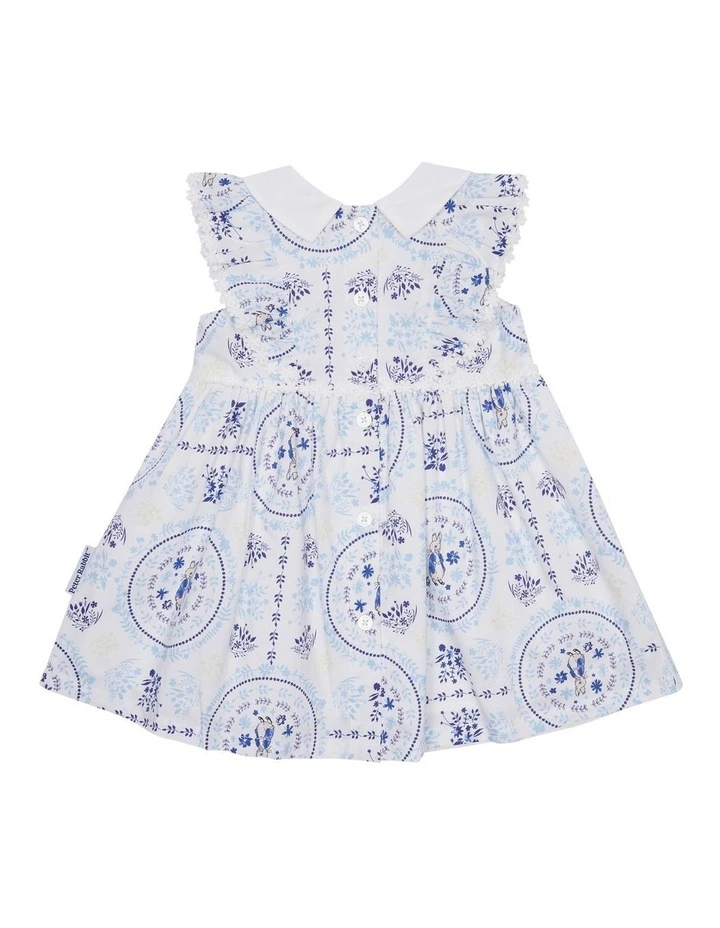 Printed Dress in Blue image 5