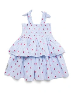 Peter Rabbit Stripe Tiered Dress