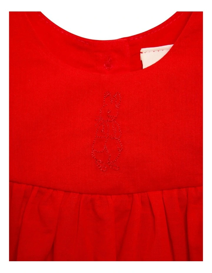 Broderie Dress in Red image 6