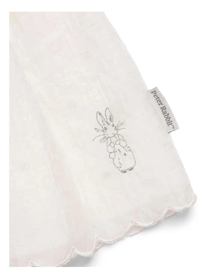 Metallic Spot Occasion Dress in White image 5