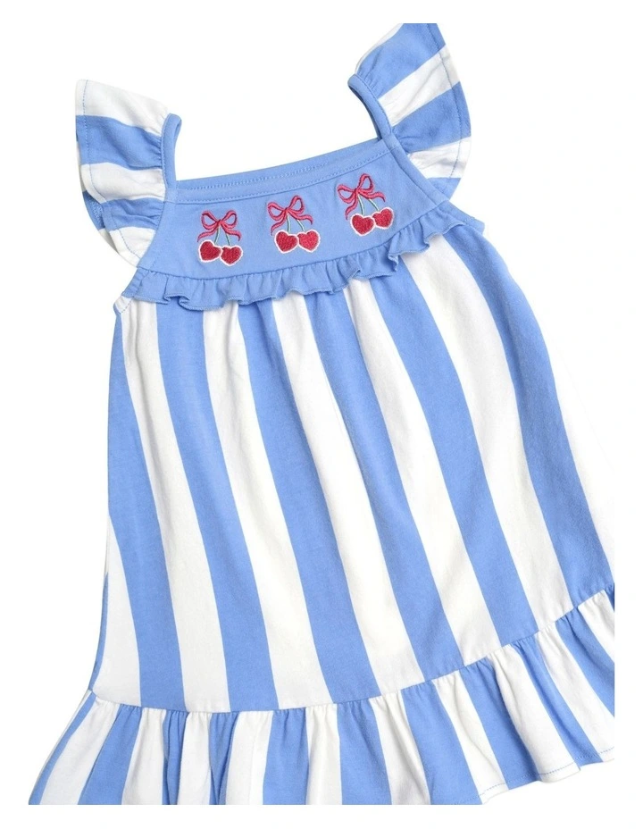 Cherry Stripe Dress in Seaside image 6