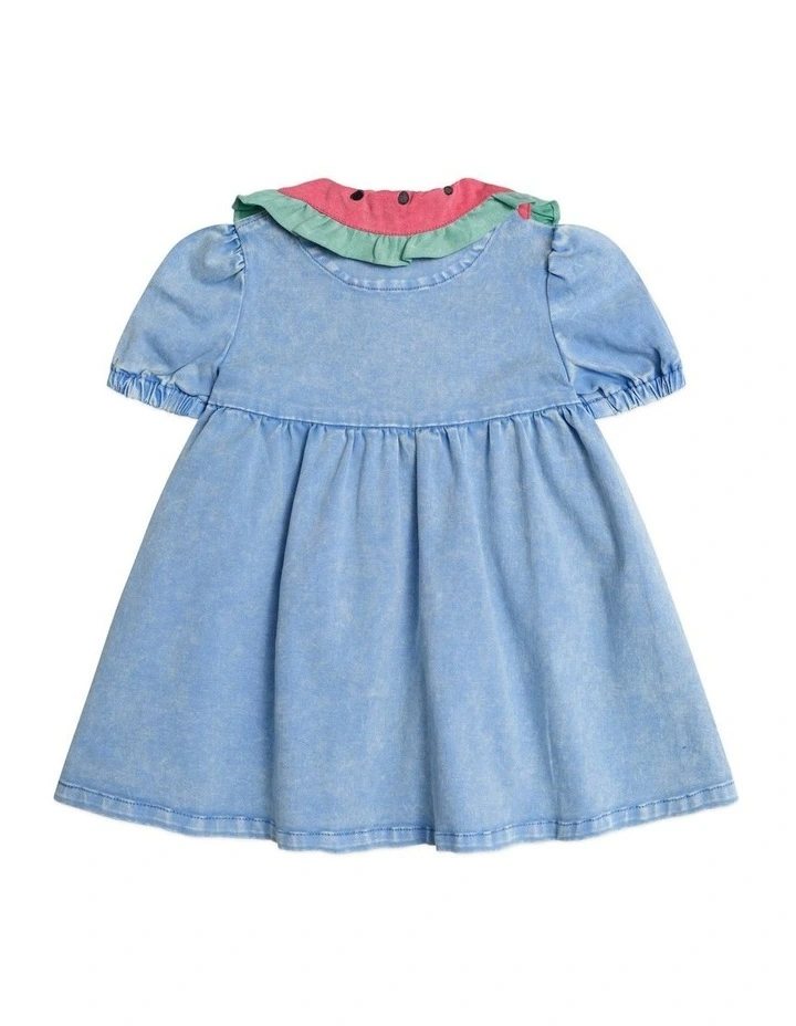 I Carried a Watermelon Denim Dress in Blue image 5