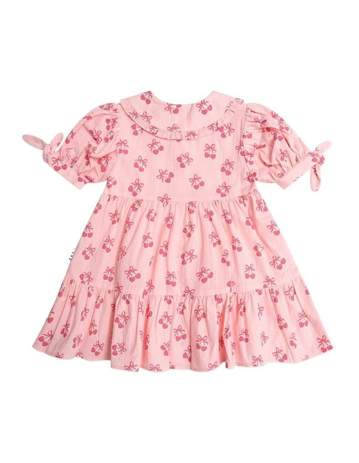 Cherry Pie Tiered Smock Dress in Pink image 5