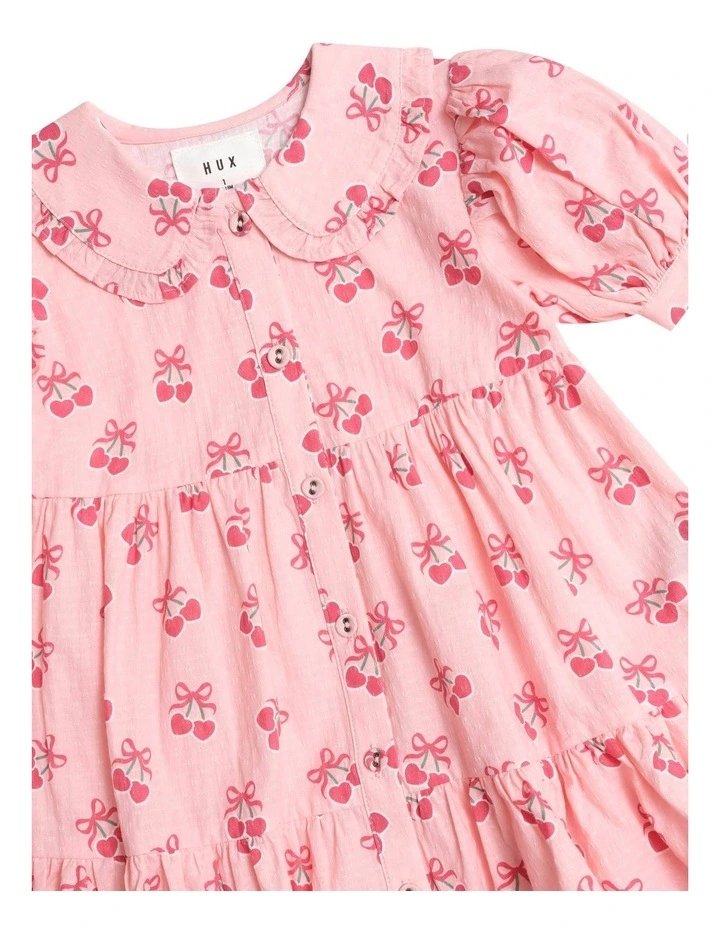 Cherry Pie Tiered Smock Dress in Pink image 6
