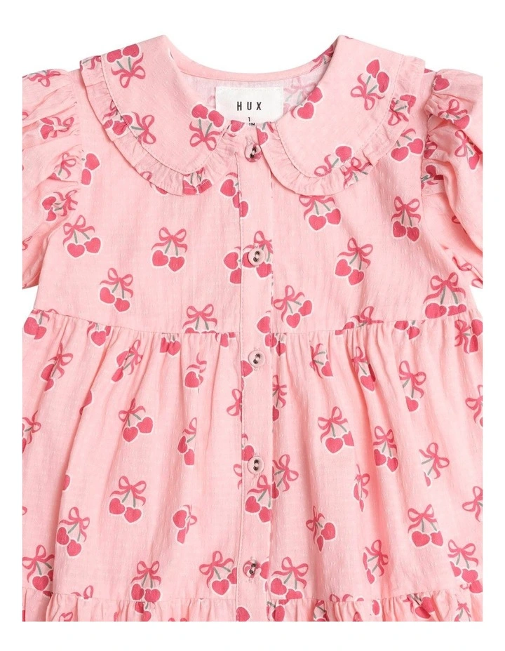 Cherry Pie Tiered Smock Dress in Pink image 7