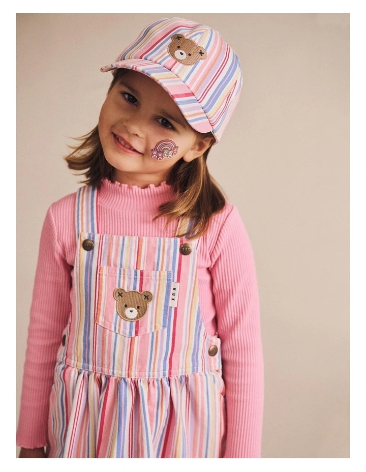 Pastel Stripe Pinafore Dress image 2