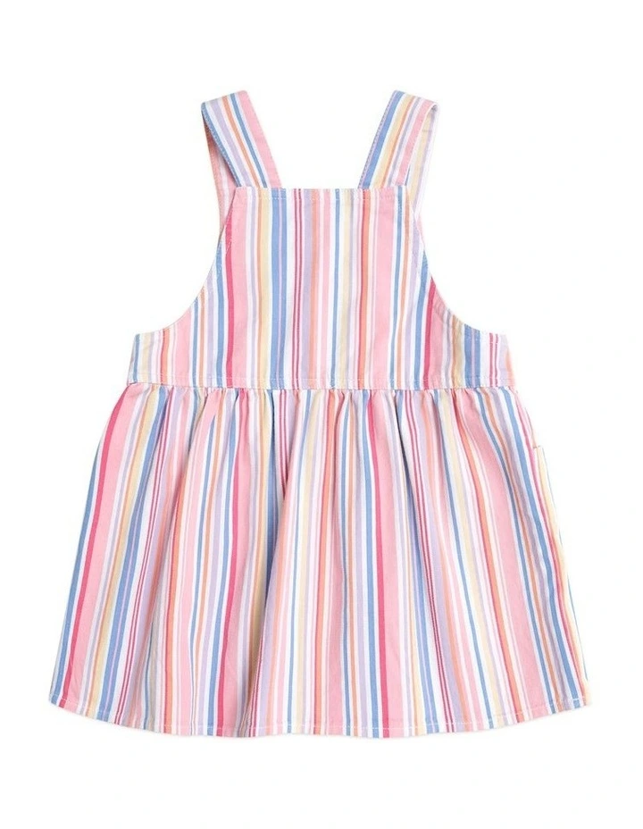Pastel Stripe Pinafore Dress image 4
