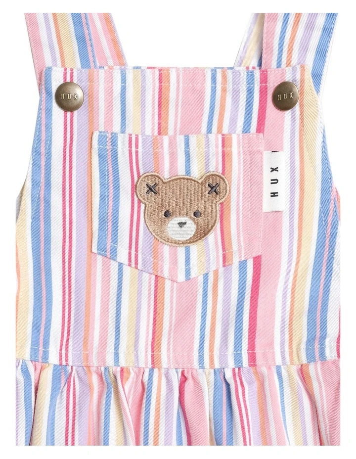 Pastel Stripe Pinafore Dress image 6