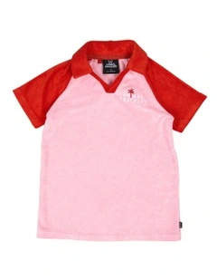 Contrast Tee Dress in Pink