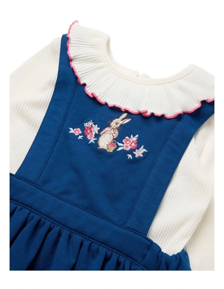 Pinafore Dress in Blue image 3