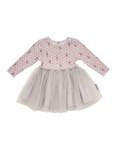 Ribbed Tutu Dress in Multi