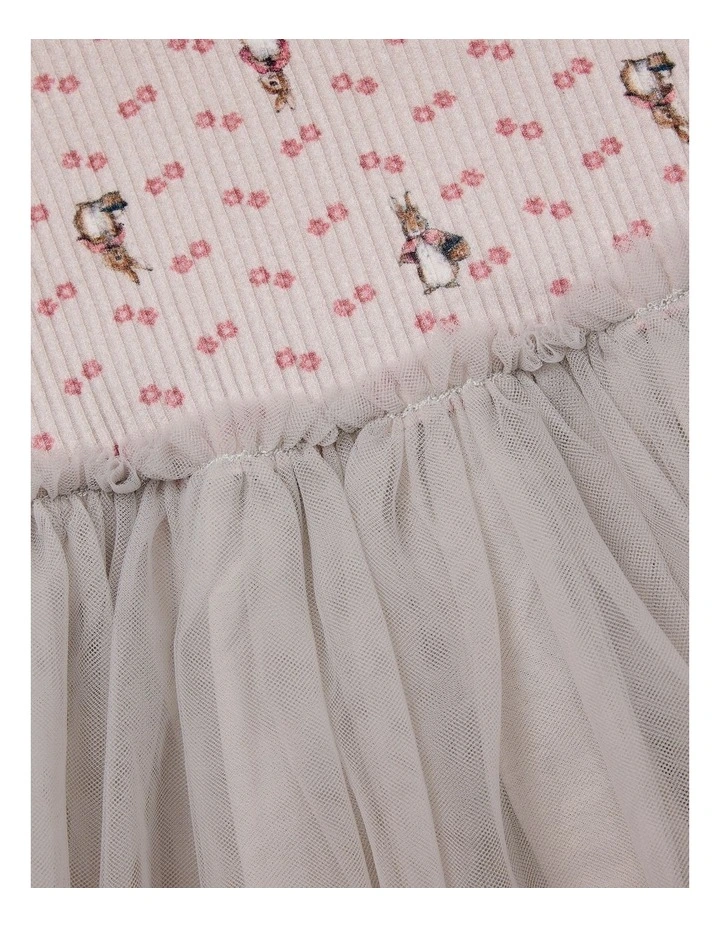 Ribbed Tutu Dress in Multi image 5