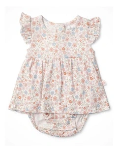Summer Petals Frill Sleeve Bodysuit Dress