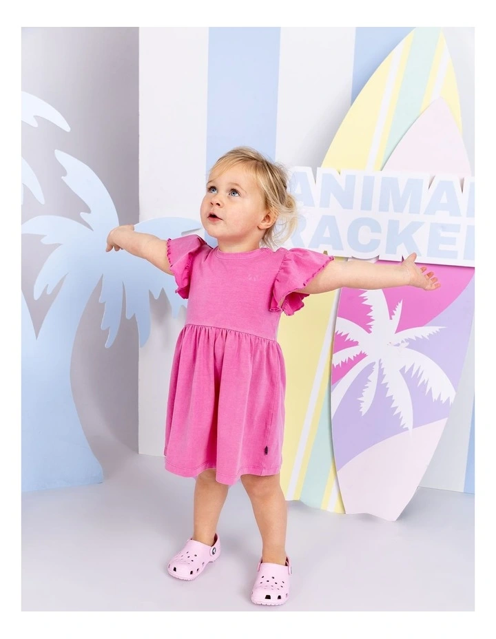 Frill Dress in Pink image 2