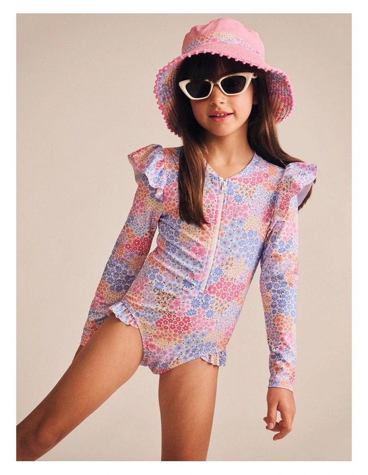 Reversible Swim Hat in Floral Bloom image 2