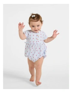 Stripe Romper in Chambray