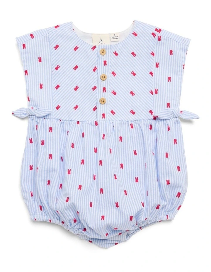 Stripe Romper in Chambray image 3