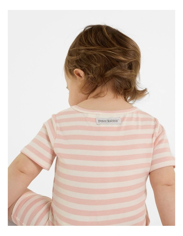 Stripe Romper in Pink image 4