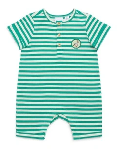 Striped Coverall in Green