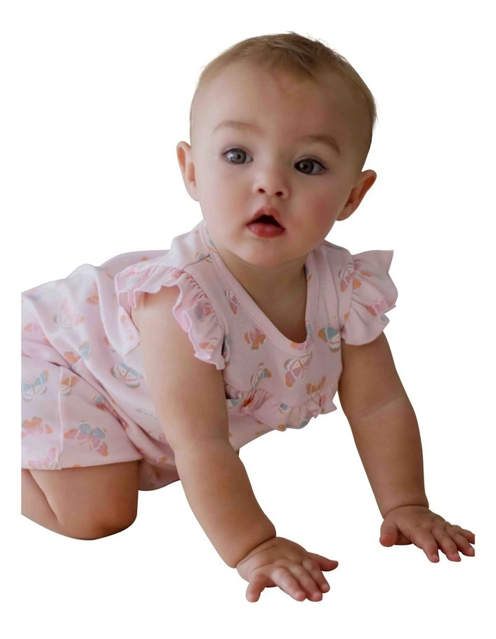 Frill Romper in Pink image 2