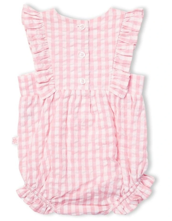 Seascape Woven Gingham Romper in Pink image 2