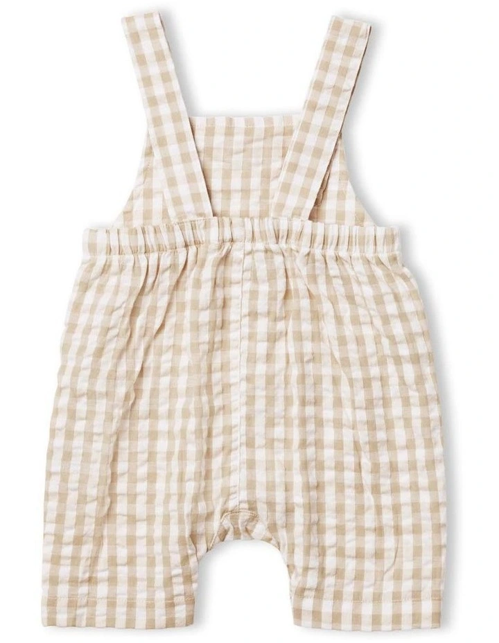 Endless Summer Nutmeg Gingham Overall in Cream image 2