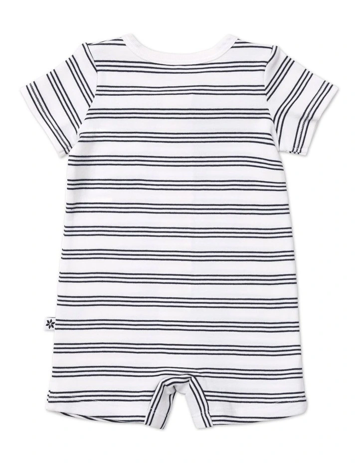 By The Sea Short Sleeve Romper in Grey image 2