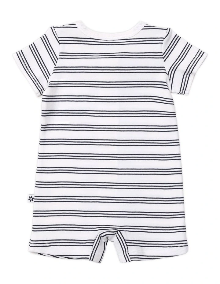 By The Sea Short Sleeve Romper in Grey image 4