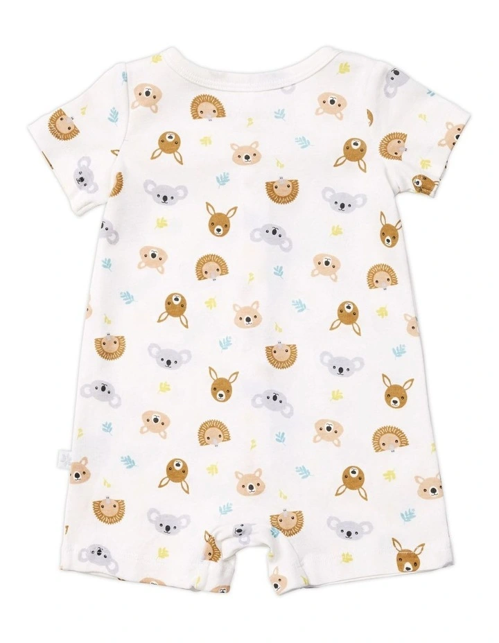 Australiana Short Sleeve Romper in White image 2