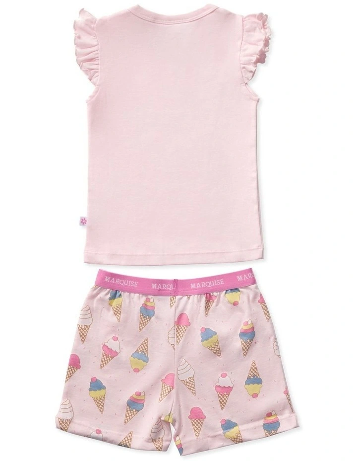 Frill Sleeve Pyjamas in Pink image 2