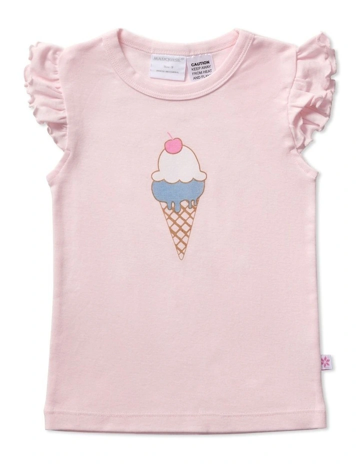 Frill Sleeve Pyjamas in Pink image 5