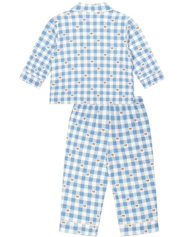 Check Snuggle Flannel Pyjama in Blue image 2