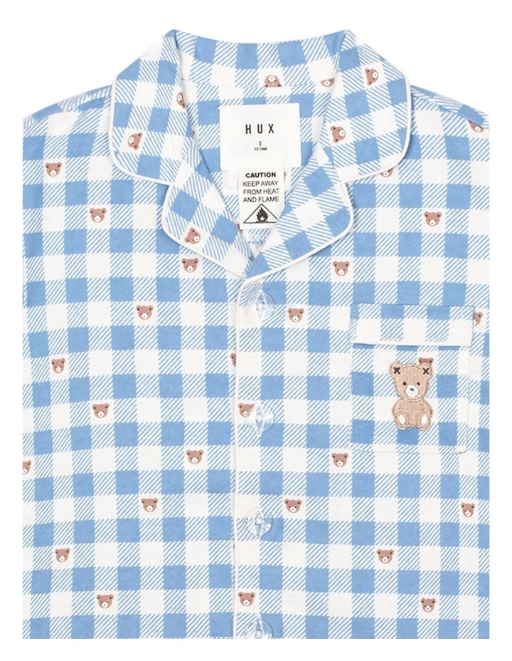 Check Snuggle Flannel Pyjama in Blue image 3