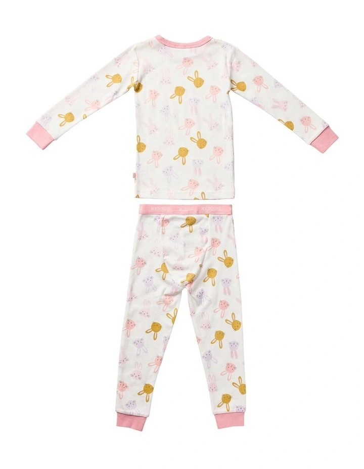 Pyjama Set 2 Piece in Pink Bunny image 2
