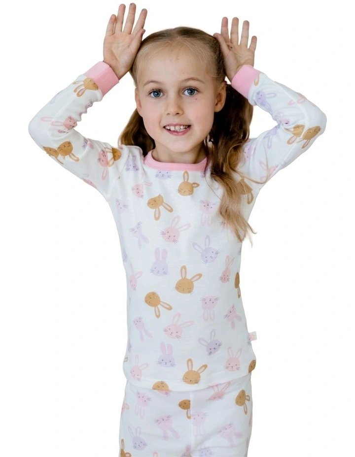 Pyjama Set 2 Piece in Pink Bunny image 3