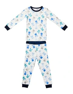 Pyjama Set 2 Piece in Blue Bunny