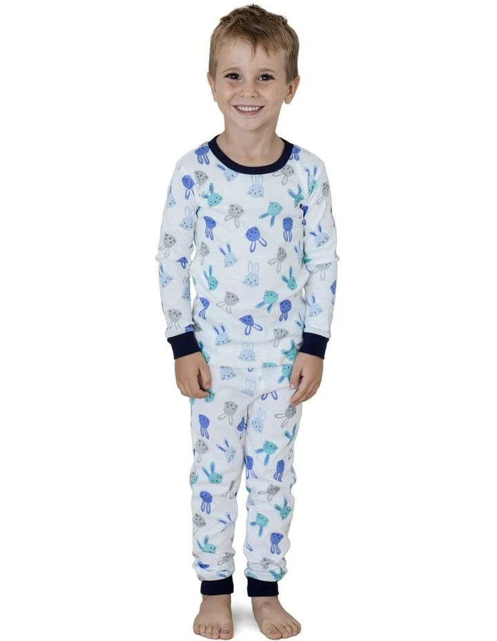 Pyjama Set 2 Piece in Blue Bunny image 3