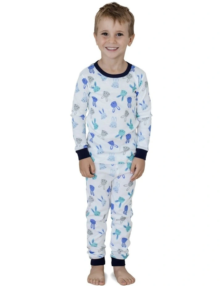 Pyjama Set 2 Piece in Blue Bunny image 4