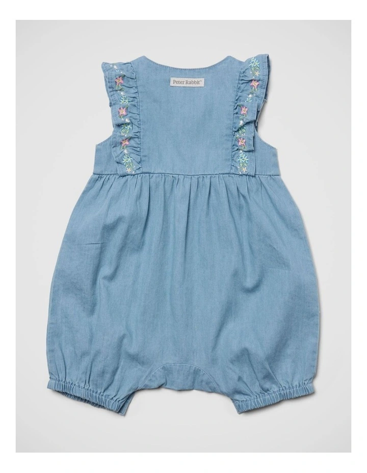 Girls Summer Floral Romper image 2