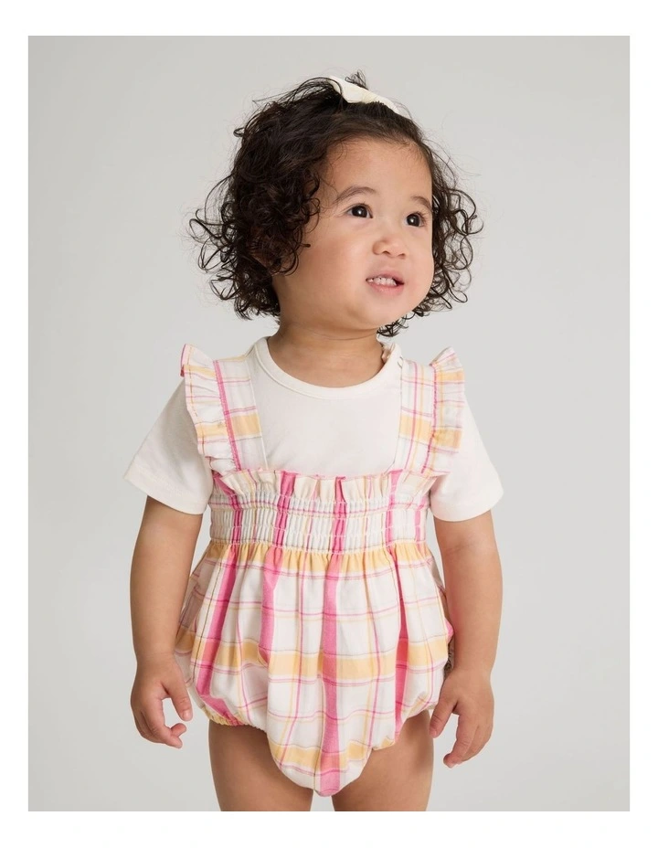 Girls Check Romper image 2