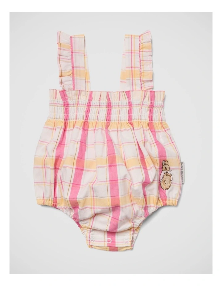 Girls Check Romper image 3
