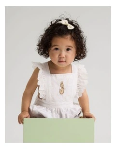 Girls Broderie Romper